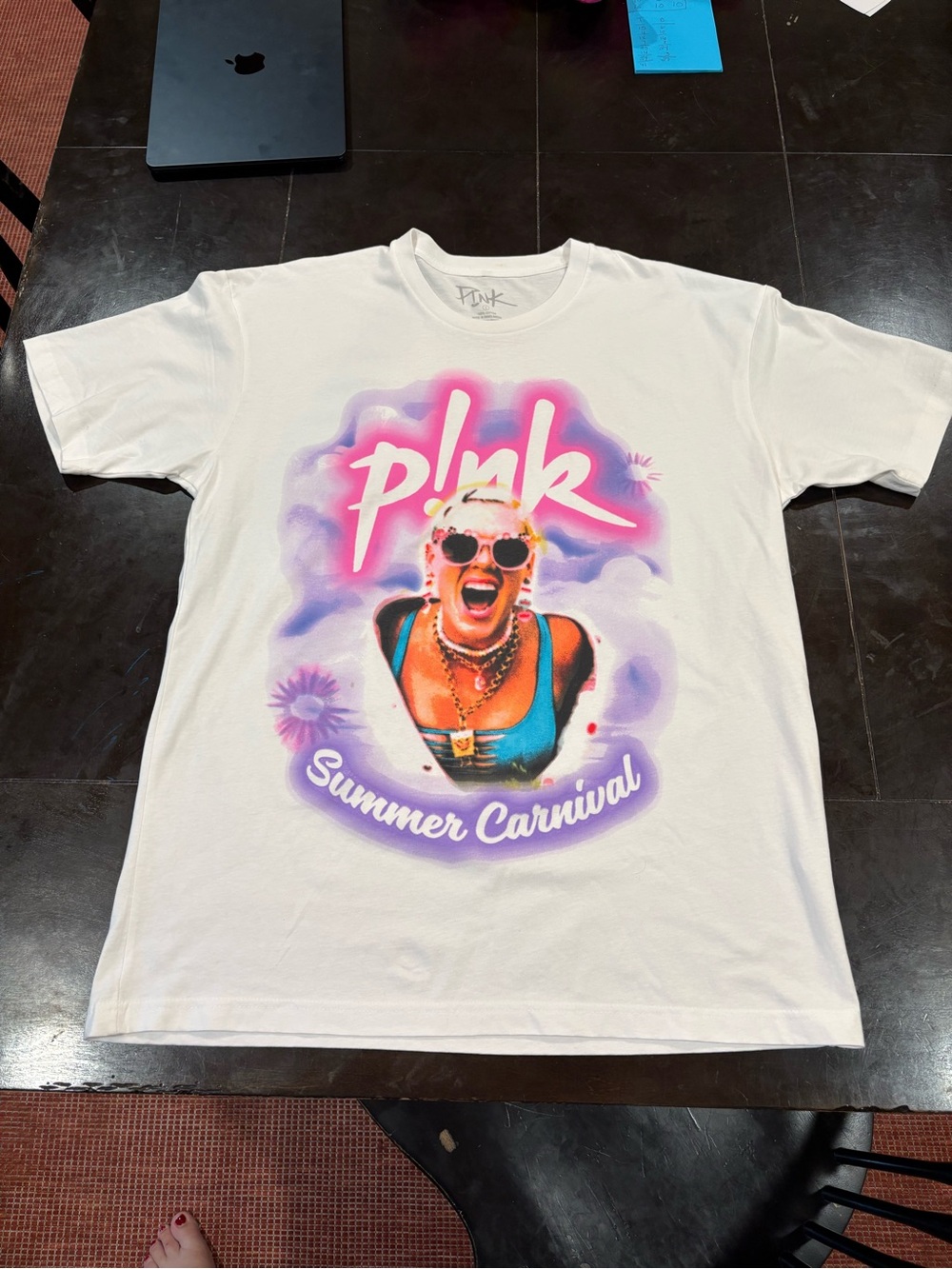 Celebrity Pink White Graphic 'Pink Summer Carnival' Tee